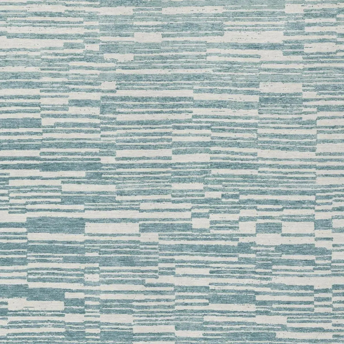 3' X 5' Teal Blue And Silver Striped Washable Indoor Outdoor Area Rug Homeroots Outdoor