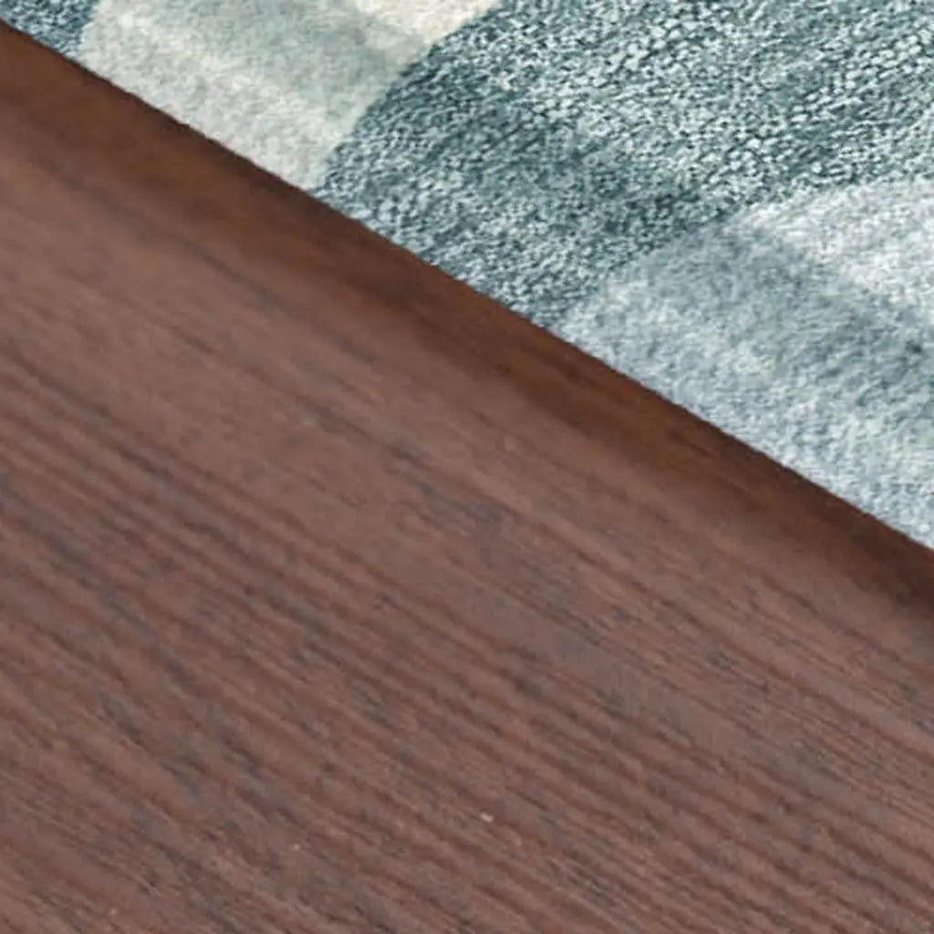 3' X 5' Teal Blue And Taupe Striped Washable Indoor Outdoor Area Rug Homeroots Outdoor