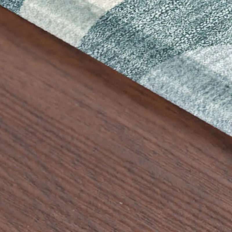 3' X 5' Teal Blue And Taupe Striped Washable Indoor Outdoor Area Rug Homeroots Outdoor