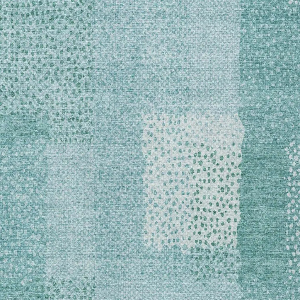 3' X 5' Turquoise And Teal Blue Abstract Washable Indoor Outdoor Area Rug Homeroots Outdoor