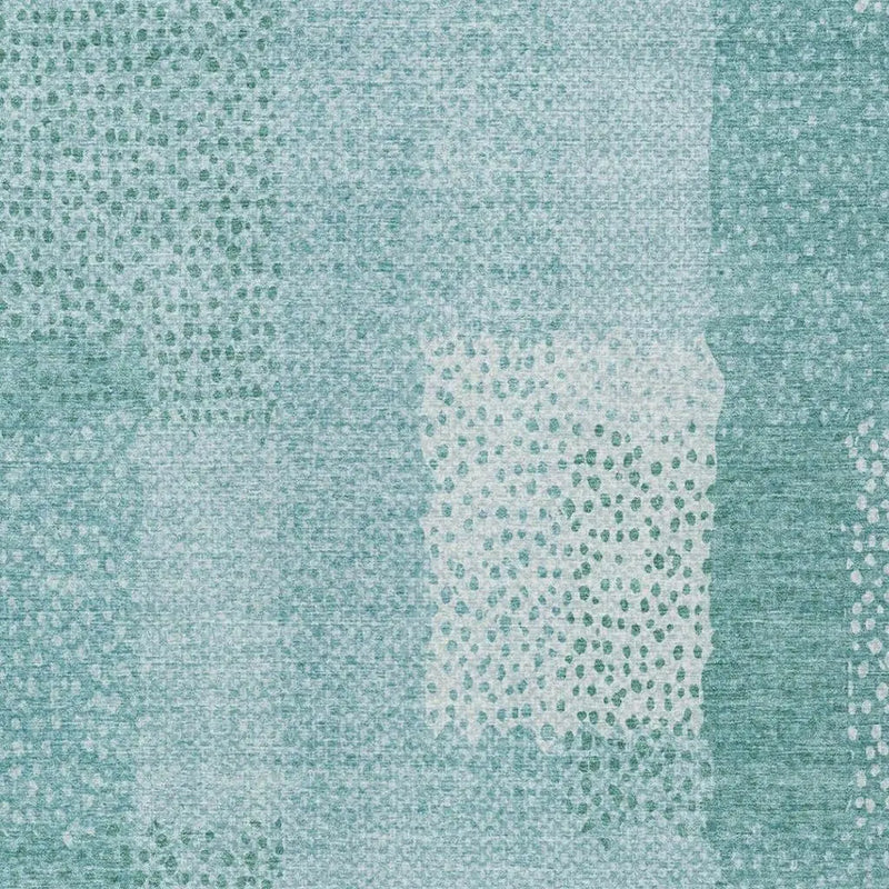 3' X 5' Turquoise And Teal Blue Abstract Washable Indoor Outdoor Area Rug Homeroots Outdoor