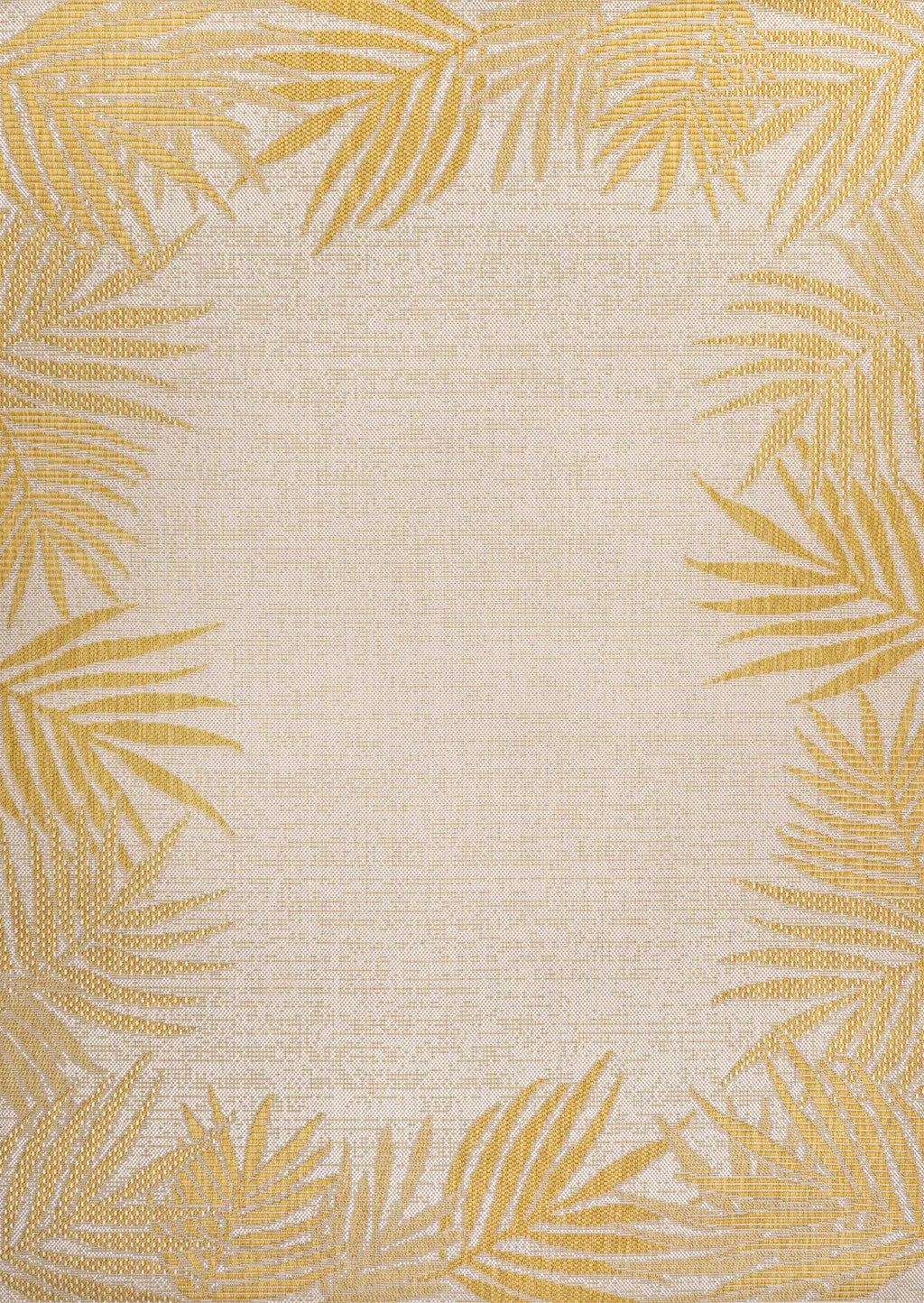3' X 5' Yellow And Cream Floral Indoor Outdoor Area Rug Homeroots Outdoor