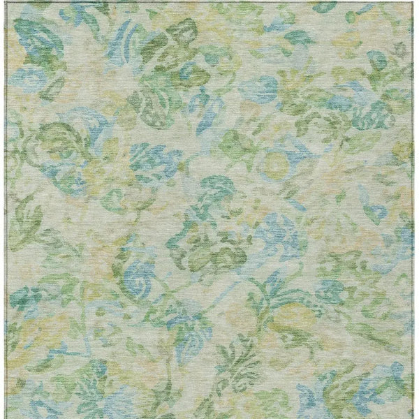 3' X 5' Yellow And Gold Floral Washable Indoor Outdoor Area Rug Homeroots Outdoor