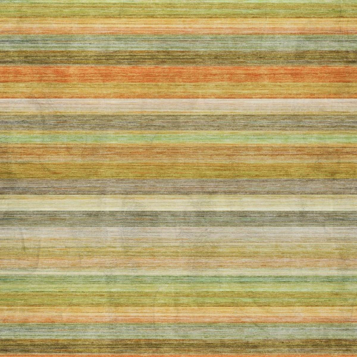 10' X 14' Green And Orange Striped Shag Washable Area Rug With UV Protection - Home & Garden