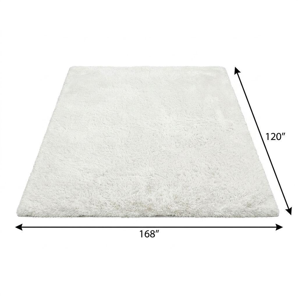 10' X 14' Purple And Ivory Floral Shag Washable Area Rug With UV Protection - Home & Garden
