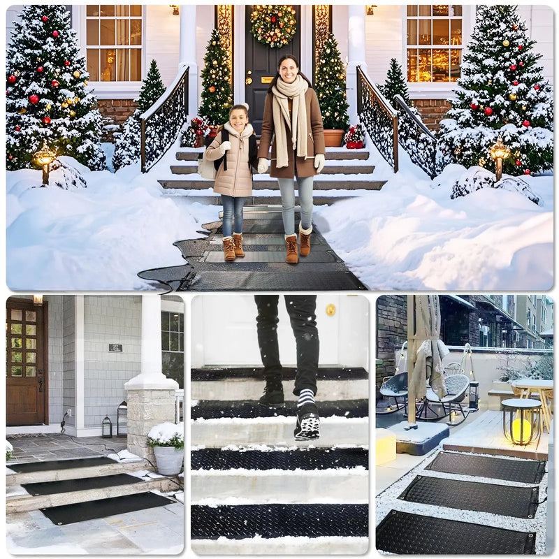 3pcs Heated Snow Melting Mats,10x30in  Electric Ice Melting Mats for Winter Snow Removal,Heated DrivewayDriveway Walkway Mats GreatEagleInc