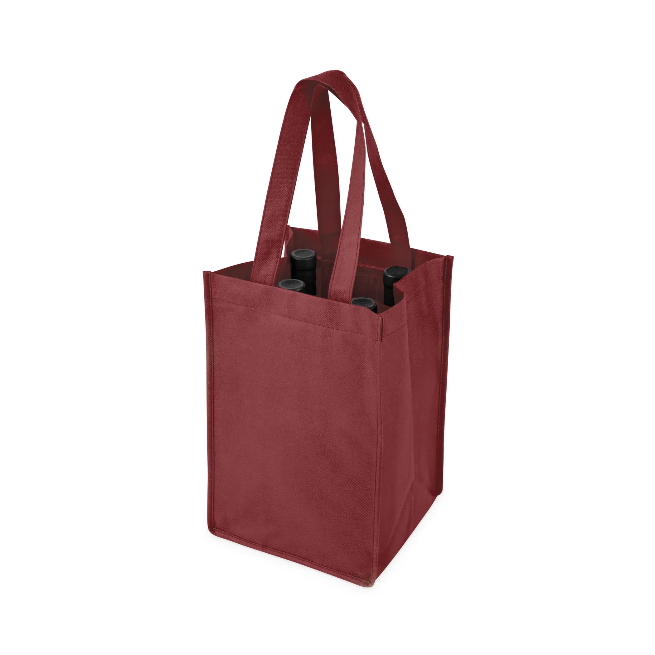 4 Bottle Non Woven Tote In Red by True True