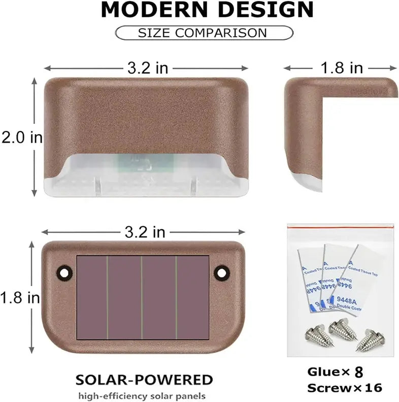 4-Pack Solar LED Deck & Step Lights Marquee Innovations