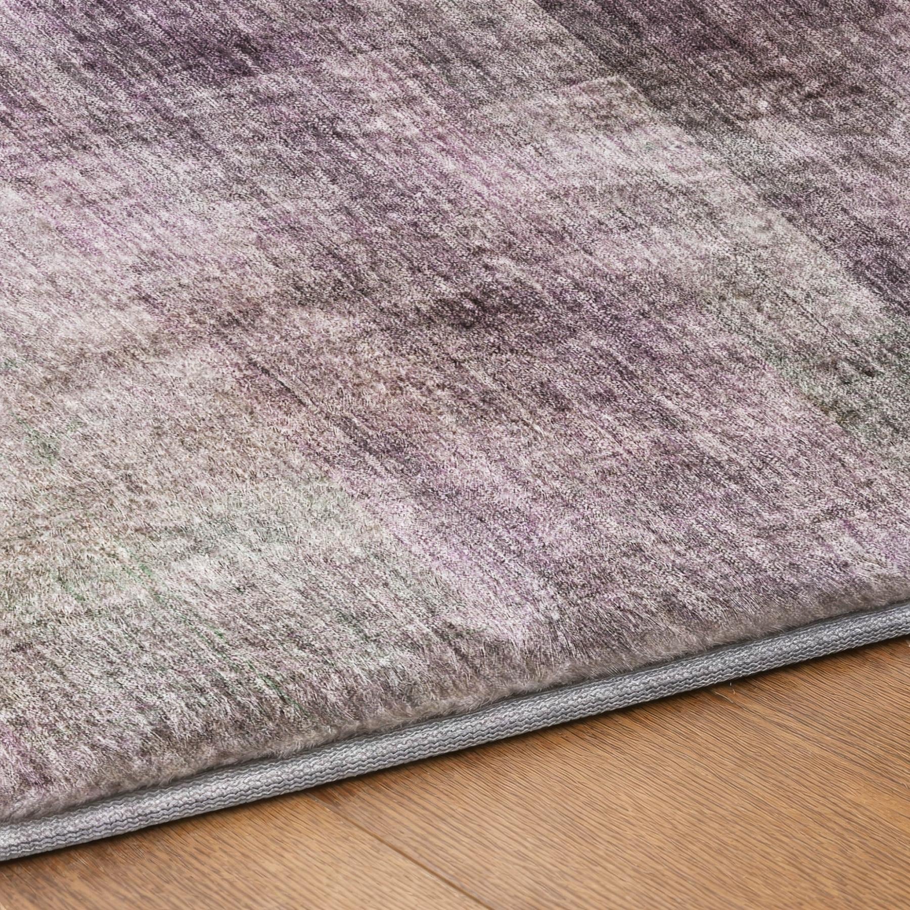 10' X 14' Purple And Gray Geometric Shag Washable Area Rug With UV Protection - Home & Garden