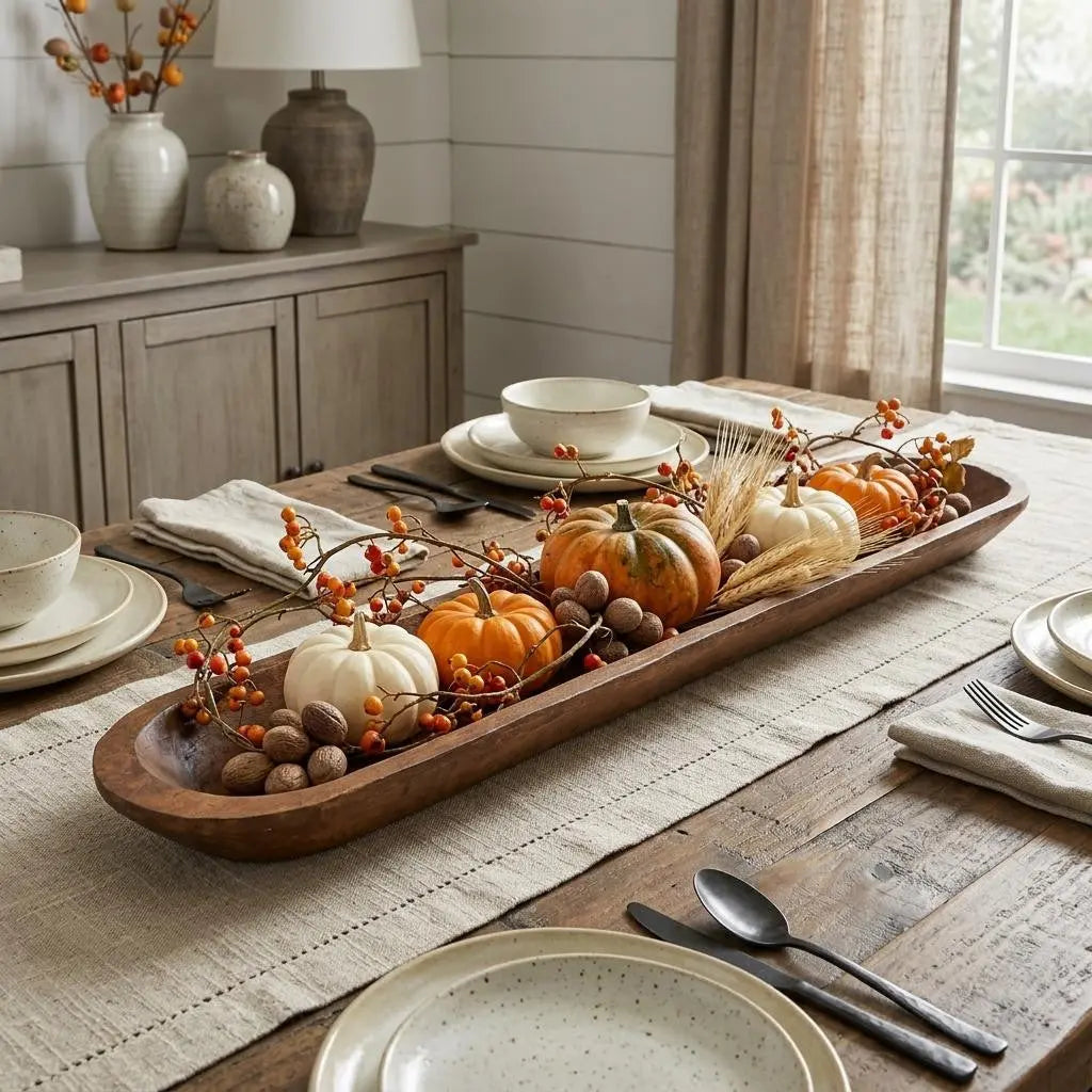 40" Brown Solid Wood Oval Dough Bowl Homeroots Kitchen & Dining