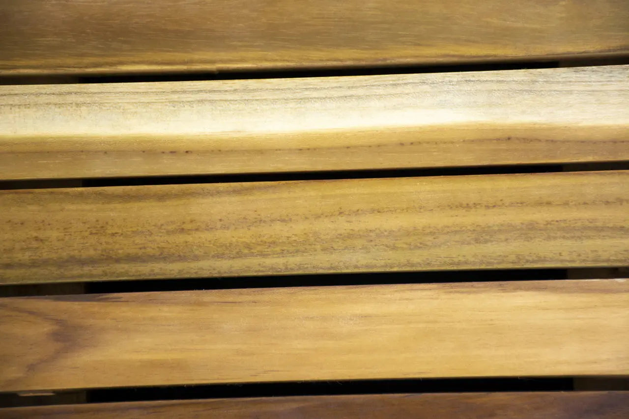 40" Brown Teak Slat Non Slip Bath Mat Homeroots Bed & Bath