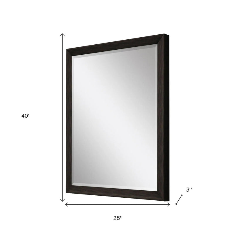 40" Dark Brown Framed Accent Mirror Homeroots Bed & Bath