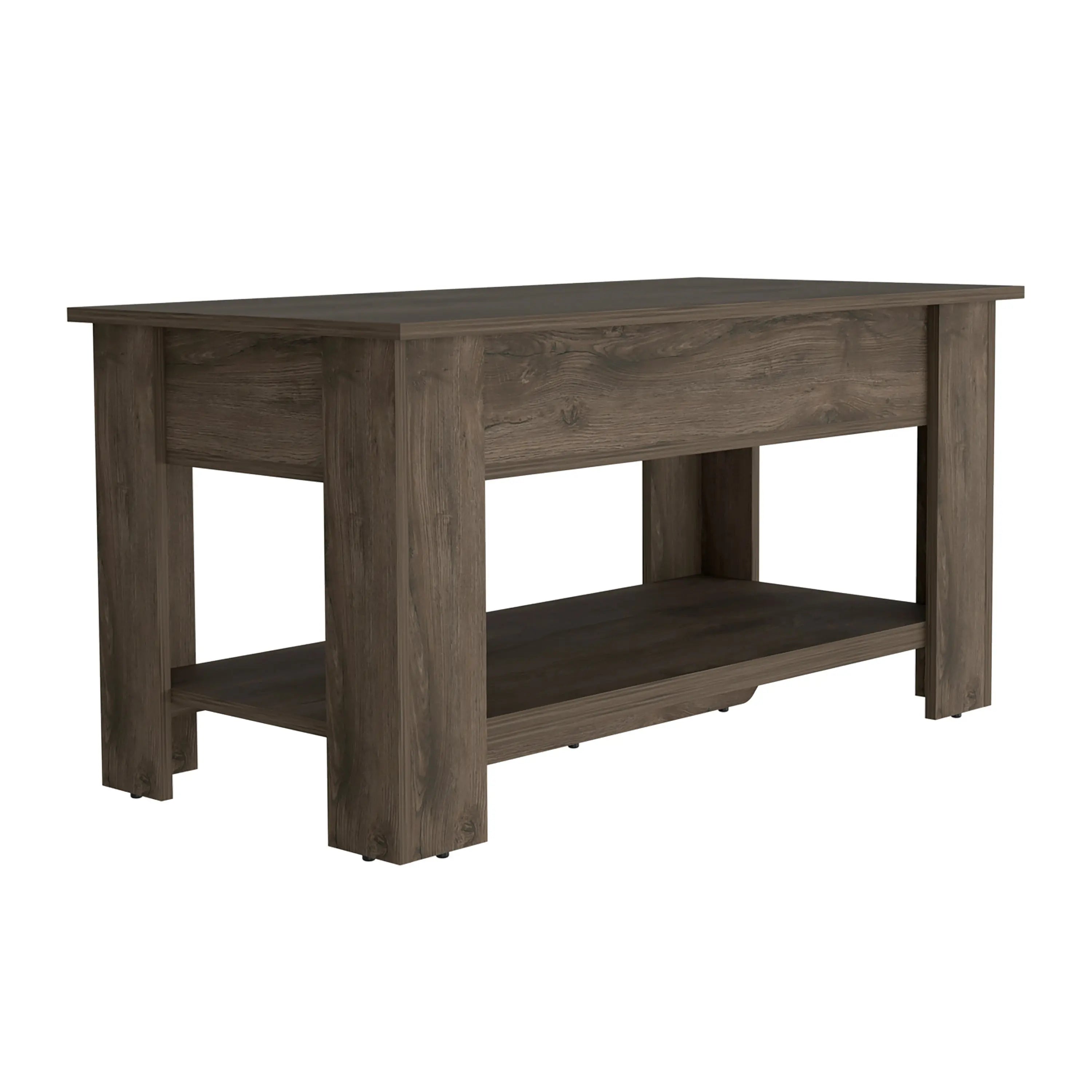 40" Dark Brown Storage Bench with Flip Top Homeroots Living Room