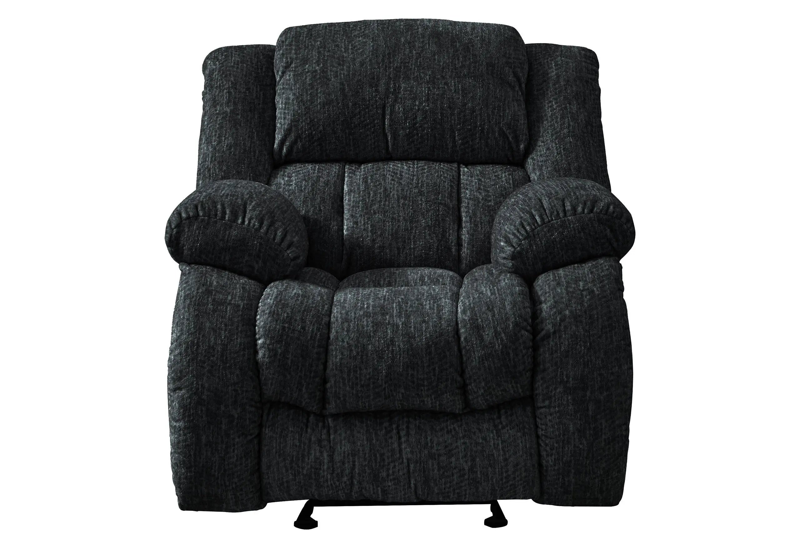 40" Gray Fabric Gliding Recliner Homeroots Living Room