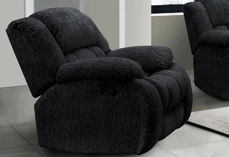 40" Gray Fabric Gliding Recliner Homeroots Living Room