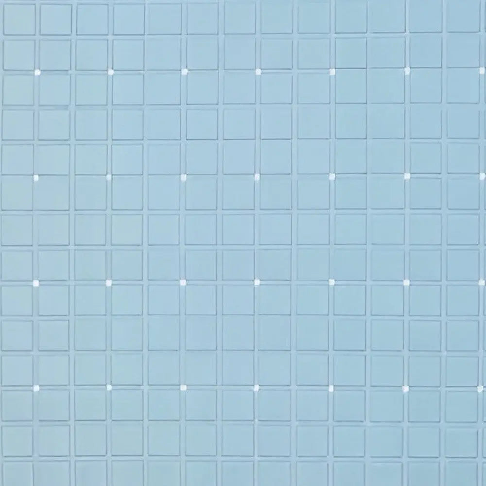 40" Light Blue Geometric Tiles Non Slip Bathtub Mat Homeroots Bed & Bath