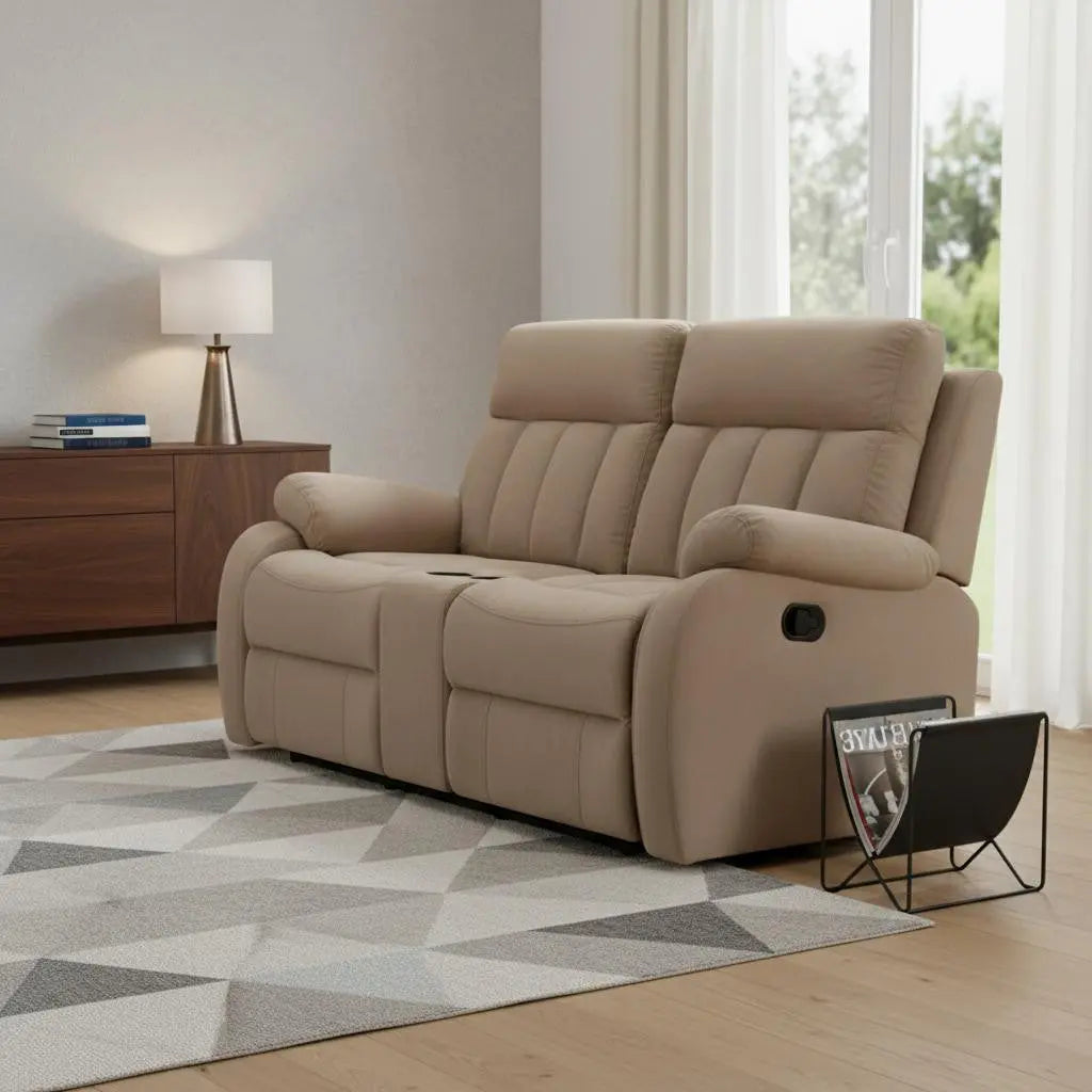 40" Modern Beige Fabric Sofa Homeroots Living Room
