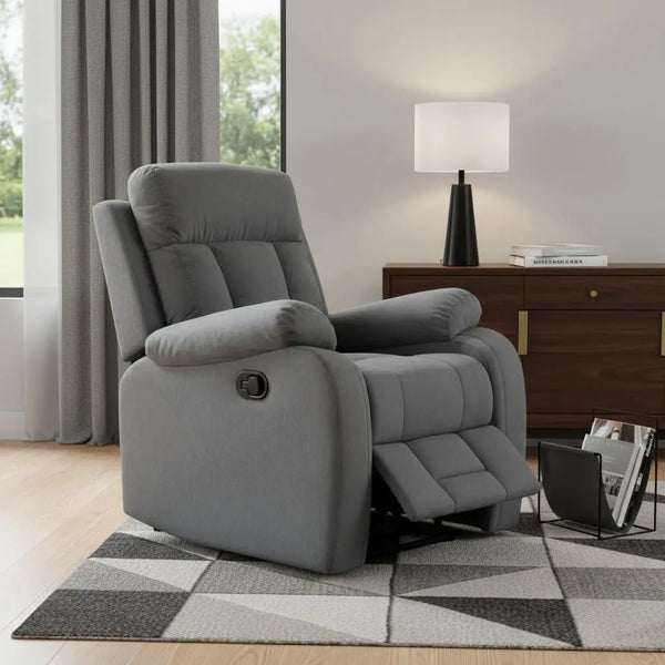 40" Modern Grey Fabric Loveseat Homeroots Living Room