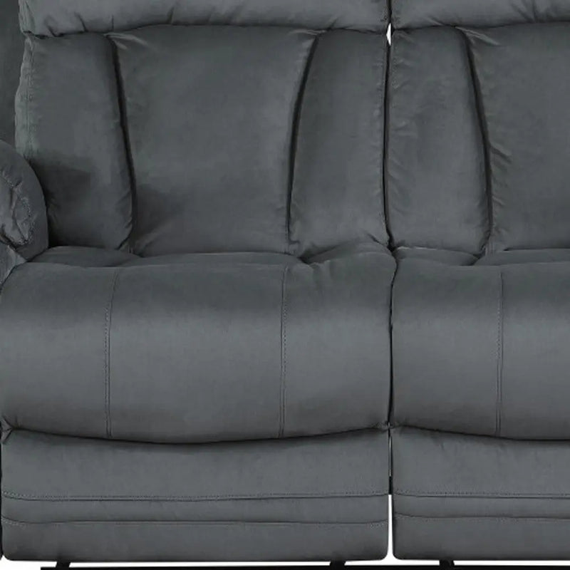 40" Modern Grey Fabric Loveseat Homeroots Living Room