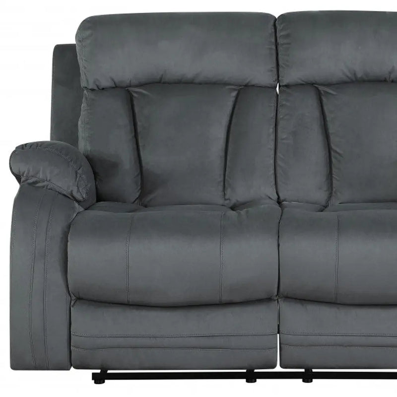 40" Modern Grey Fabric Loveseat Homeroots Living Room
