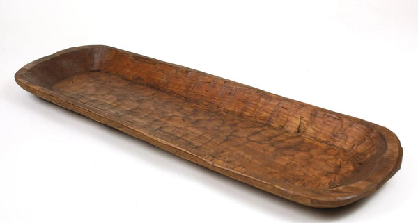 40" Natural Solid Wood Oval Dough Bowl Homeroots Kitchen & Dining