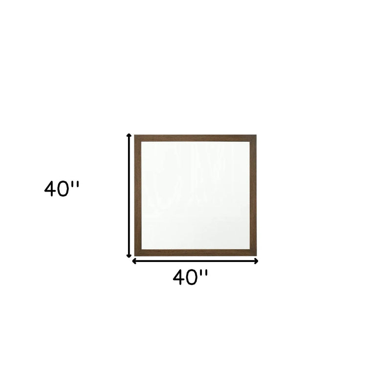 40" Square Wood Framed Accent Mirror Homeroots Bed & Bath