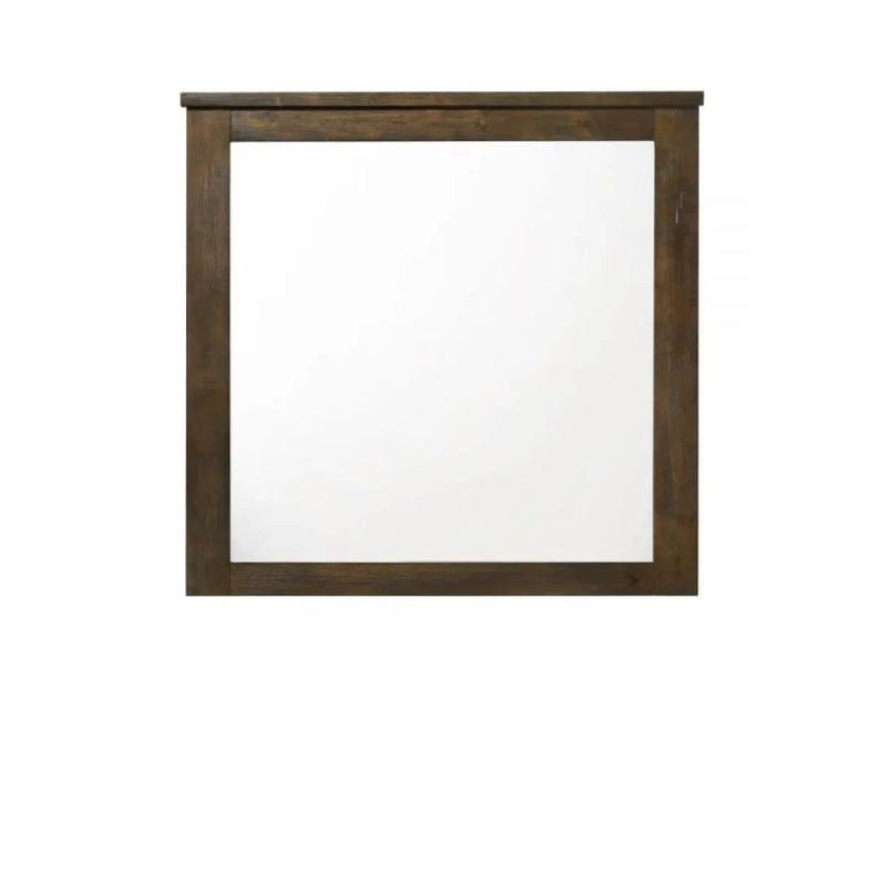 40" Square Wood Framed Mounted Dresser Mirror Homeroots Bed & Bath