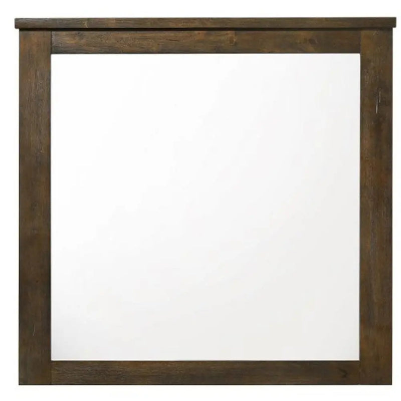 40" Square Wood Framed Mounted Dresser Mirror Homeroots Bed & Bath