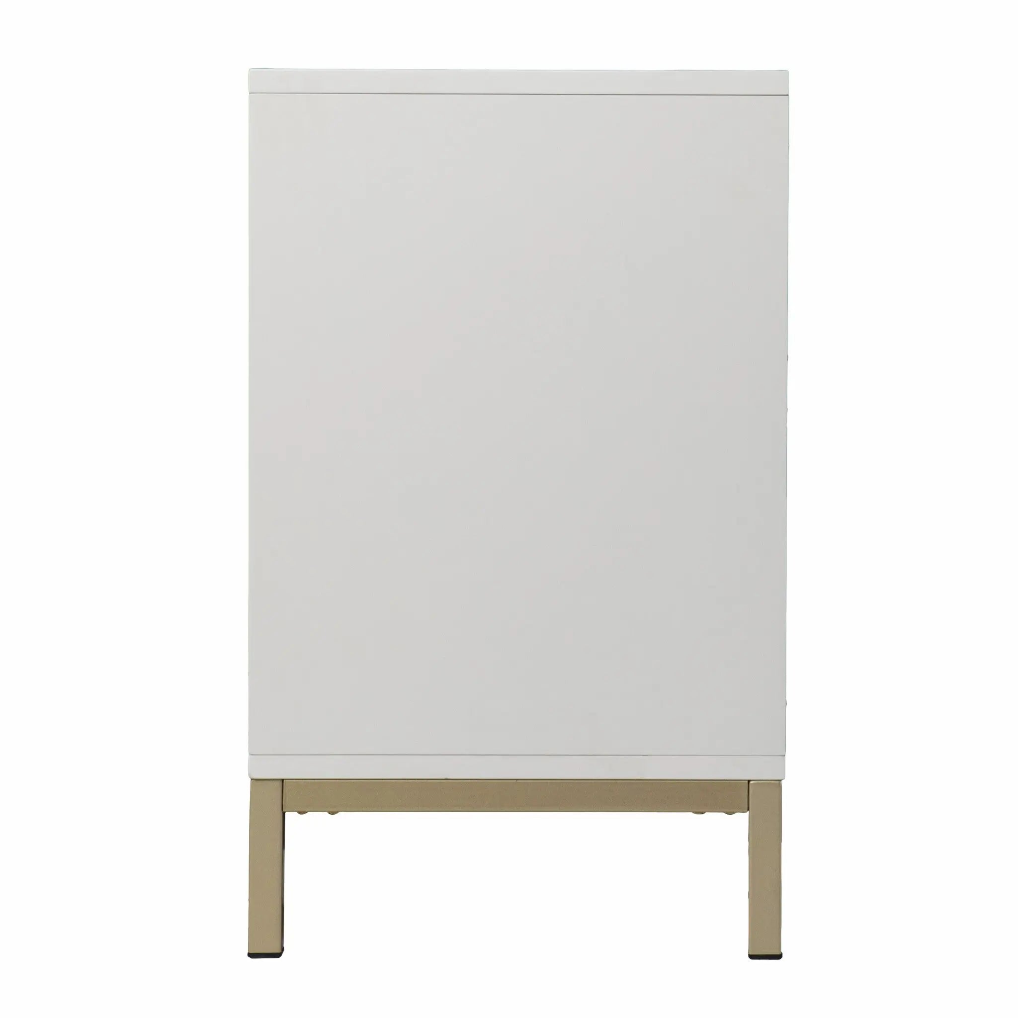 40" White Carved Geometric Sideboard with Two Doors Homeroots Kitchen & Dining