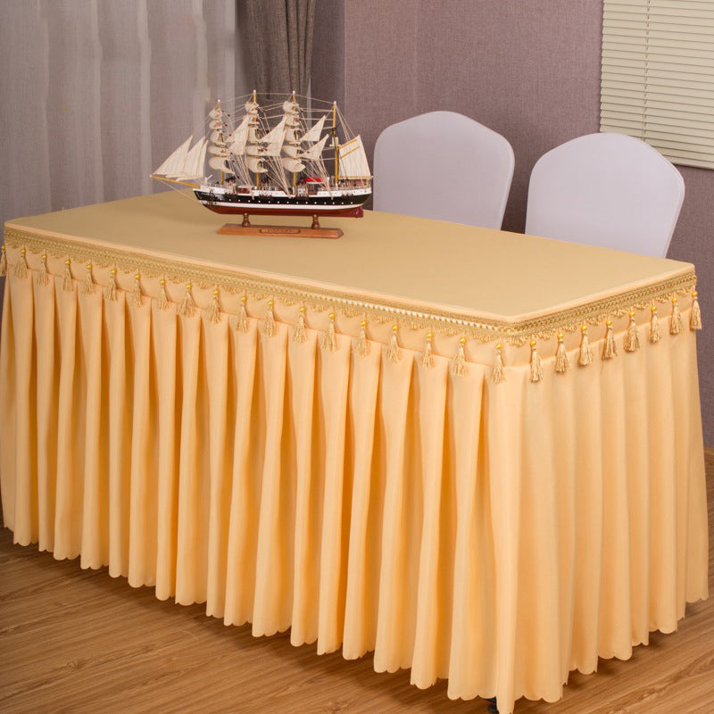 Home Hotel Tablecloth Dinning Table Set Decorating Wedding Decor Table Cloth White Coffee Table for Living Room Table Cover Beige