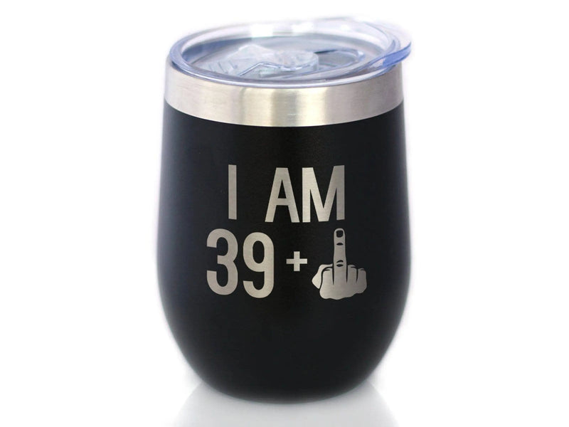 40th Birthday Gifts - Middle Finger Insulated Wine Tumbler Bevvee