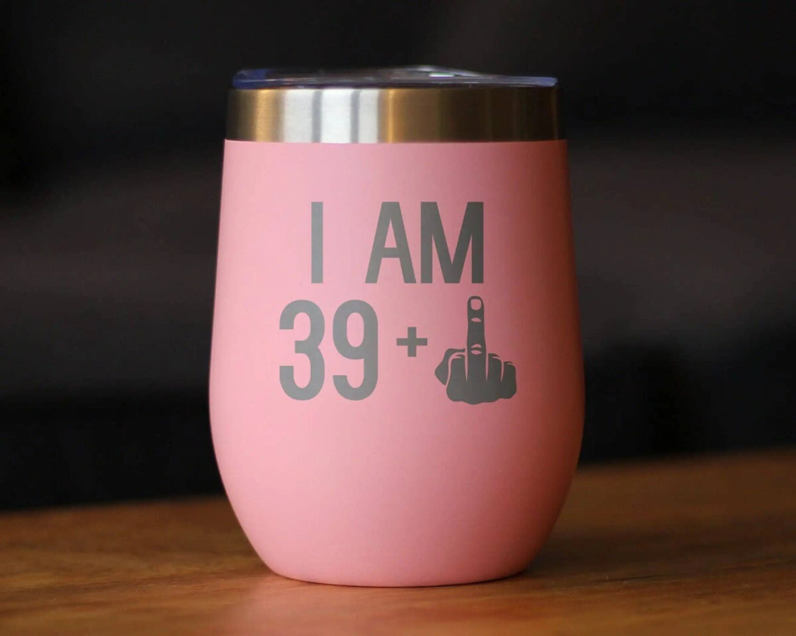 40th Birthday Gifts - Middle Finger Insulated Wine Tumbler Bevvee