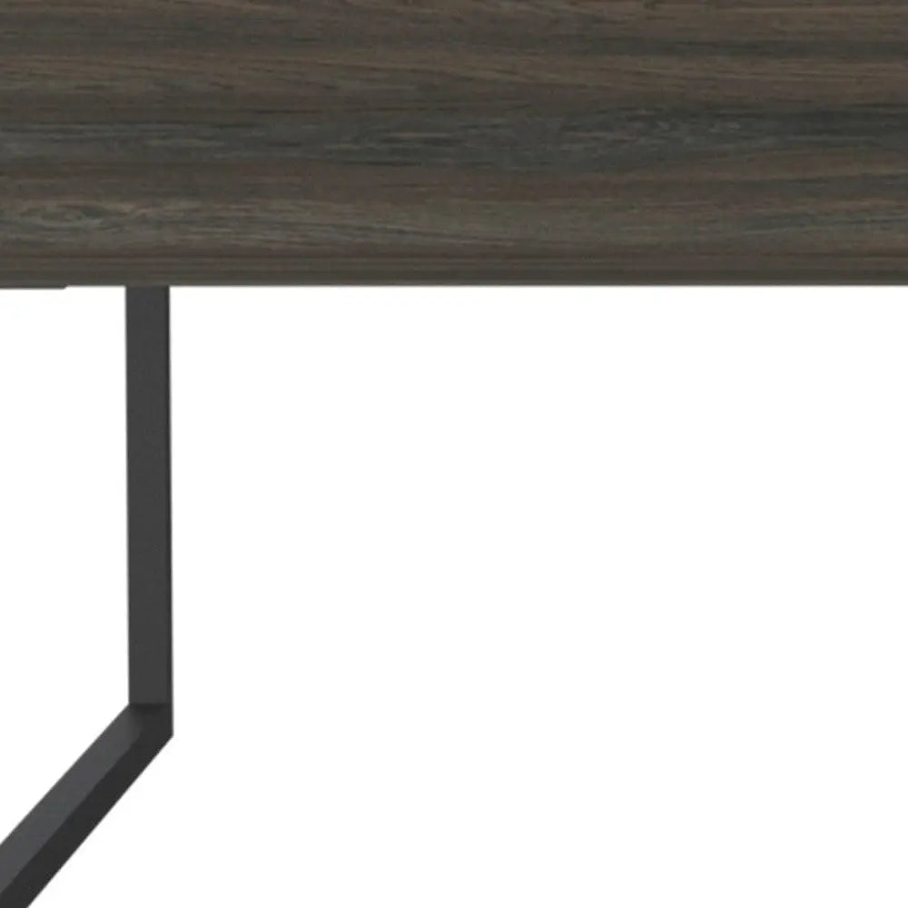 41" Espresso And Black Wood And Metal Lift Top Coffee Table With Shelf Homeroots Living Room