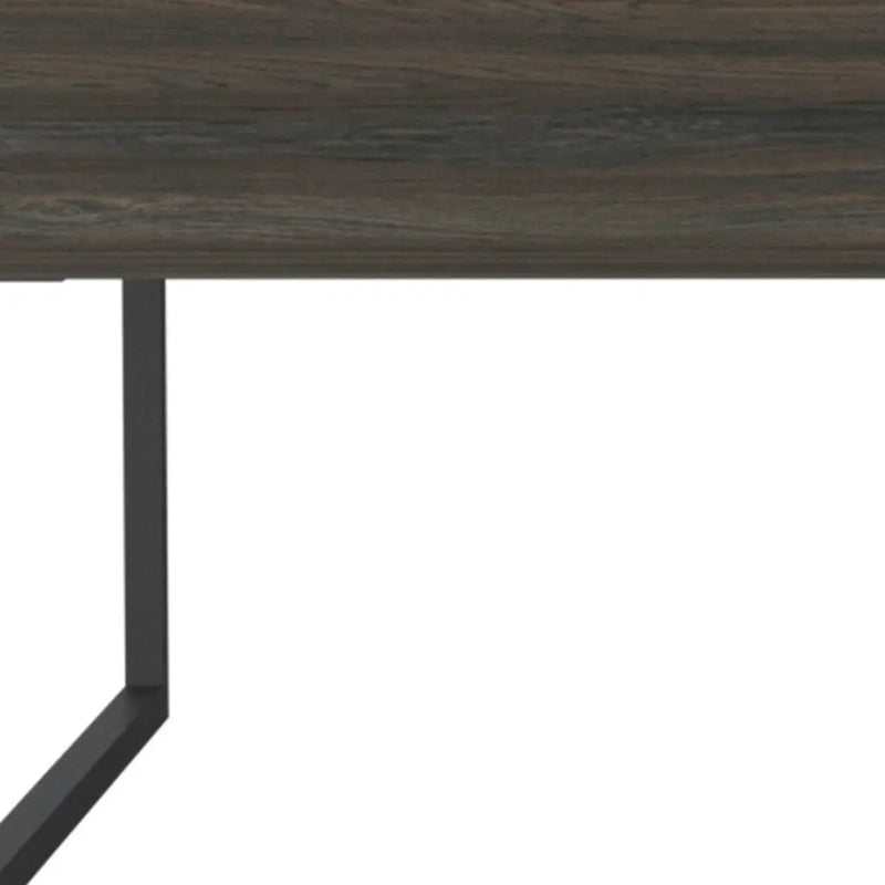 41" Espresso And Black Wood And Metal Lift Top Coffee Table With Shelf Homeroots Living Room