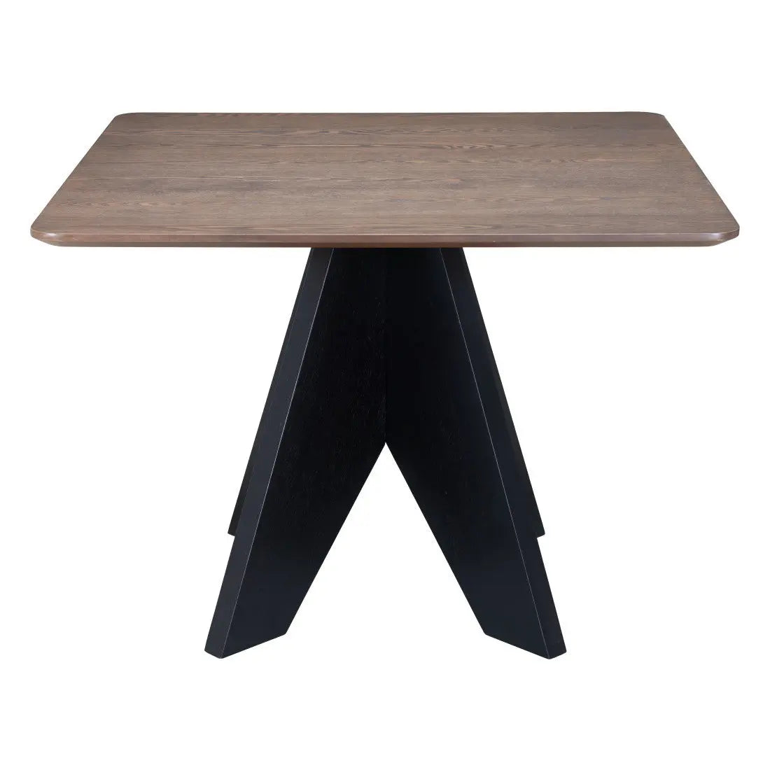 41" Espresso Wood Pedestal Base Square Dining Table Homeroots Kitchen & Dining