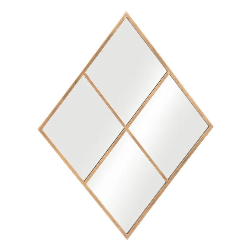 41" Gold Diamond Steel Framed Accent Mirror - GreatEagleInc