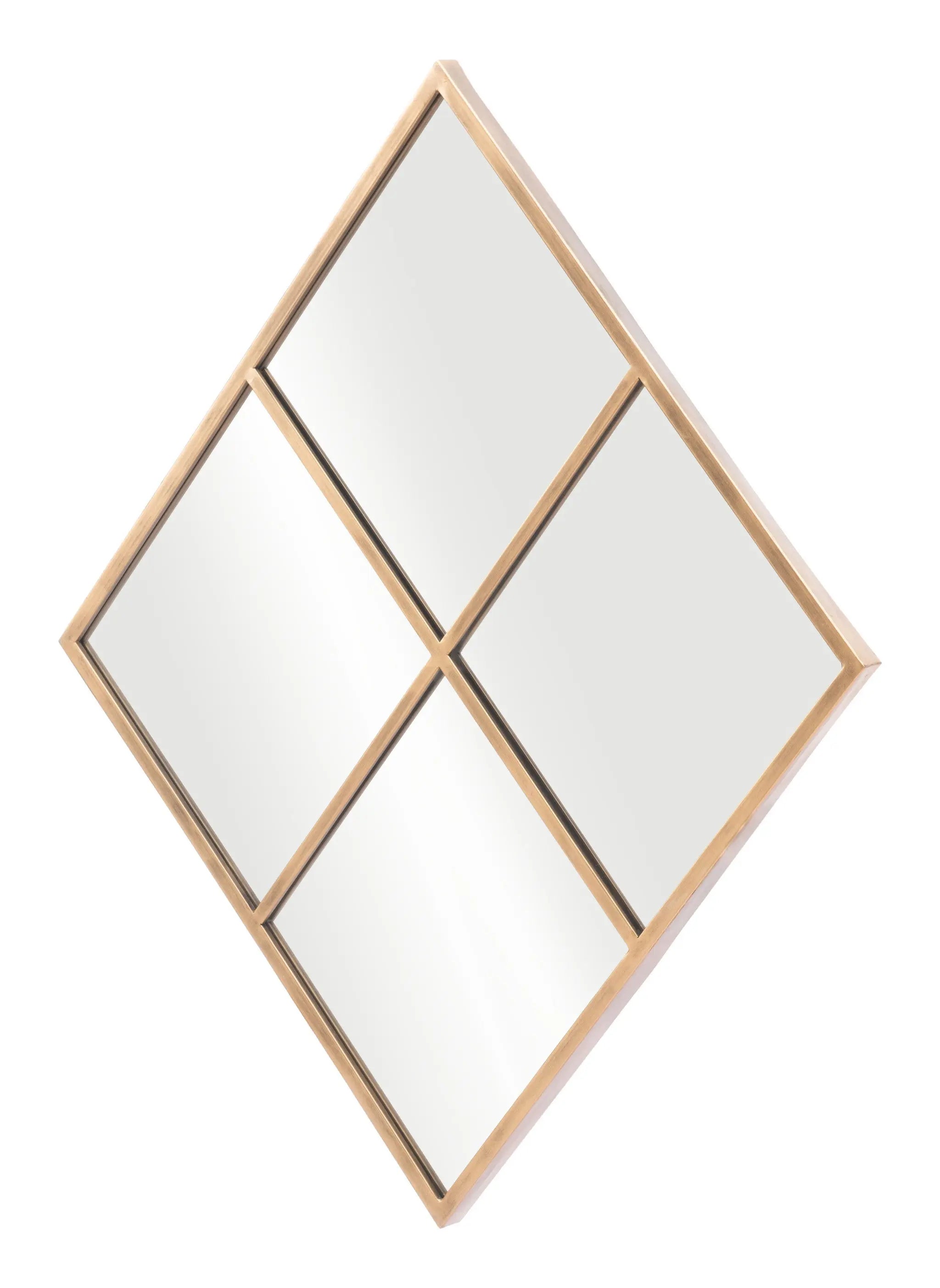 41" Gold Diamond Steel Framed Accent Mirror - GreatEagleInc