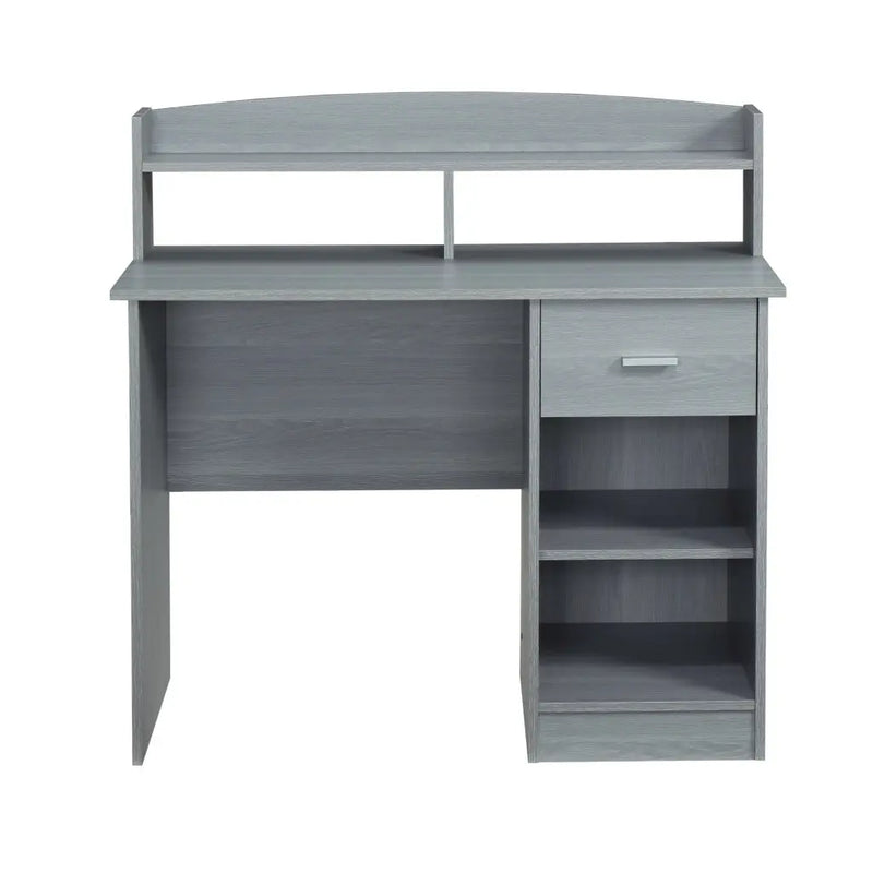 41" Gray Wood Writing Desk Homeroots