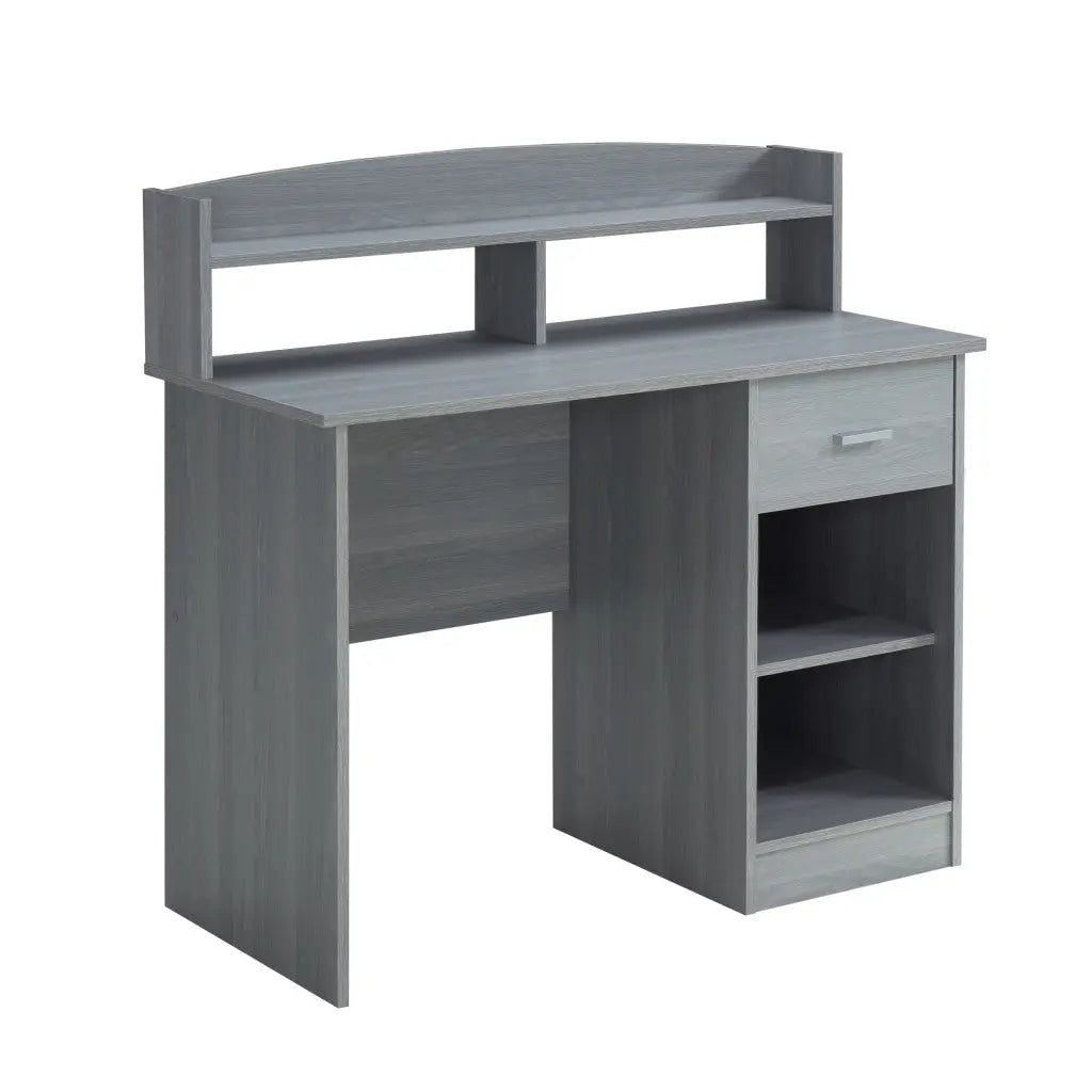 41" Gray Wood Writing Desk Homeroots