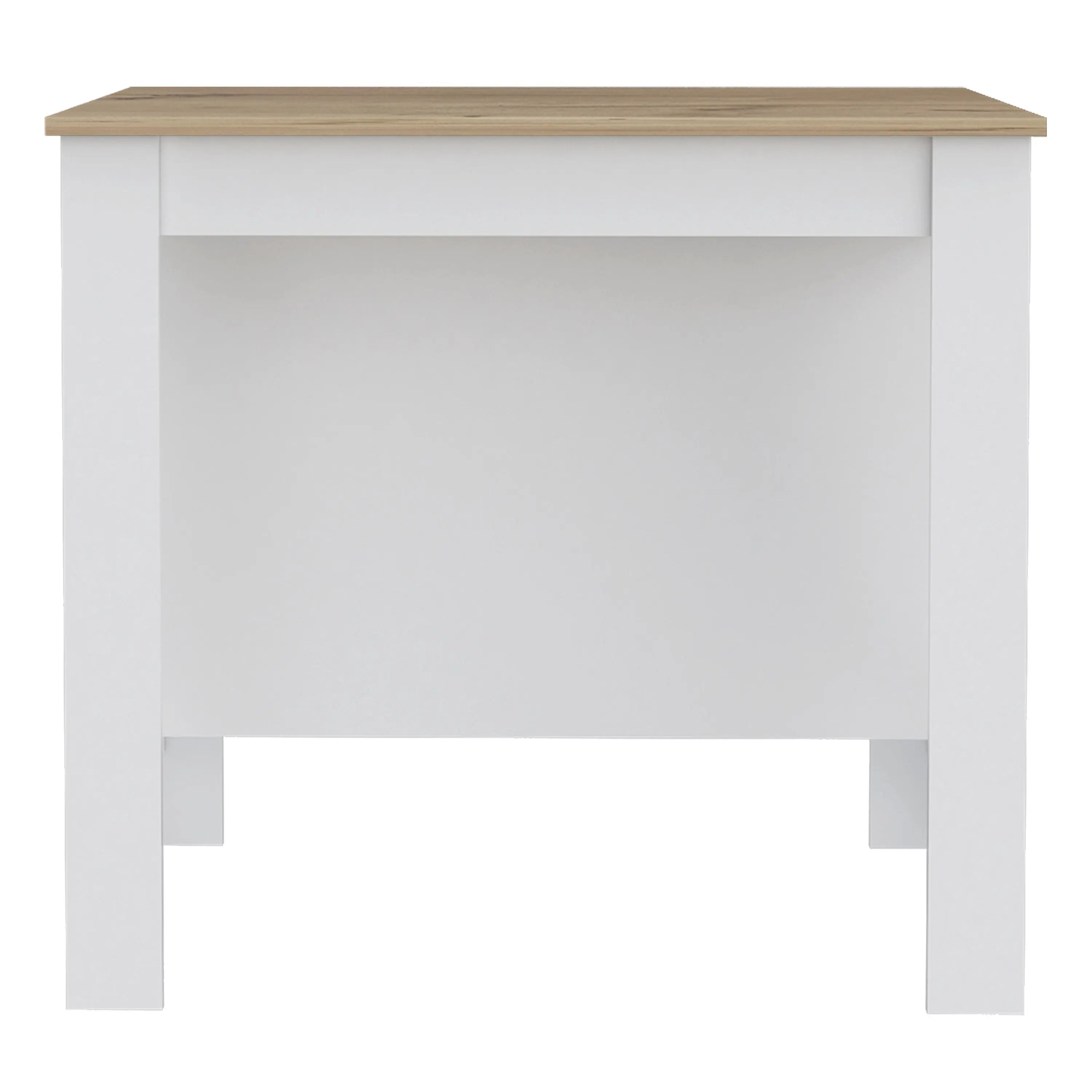 41" Natural and White Wood Kitchen Island Set With Storage Homeroots Kitchen & Dining