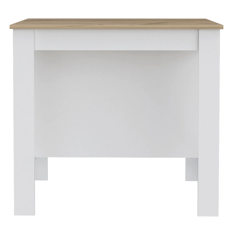 41" Natural and White Wood Kitchen Island Set With Storage Homeroots Kitchen & Dining