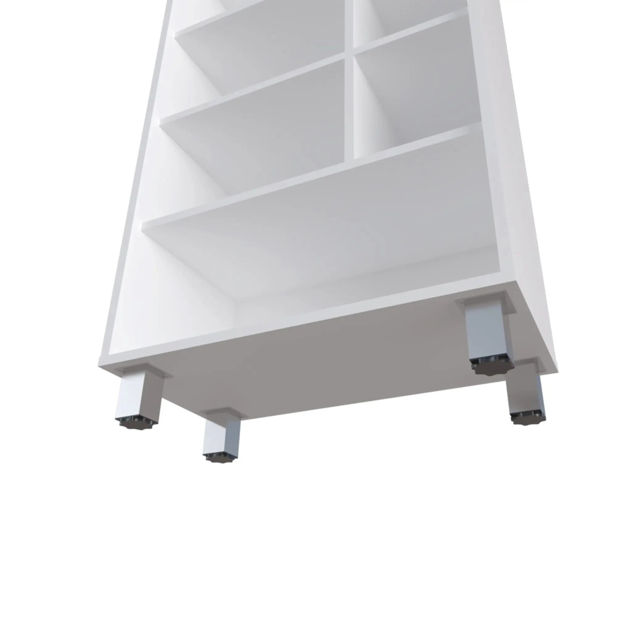 41" White Wood Four Tier Bookcase Homeroots Office