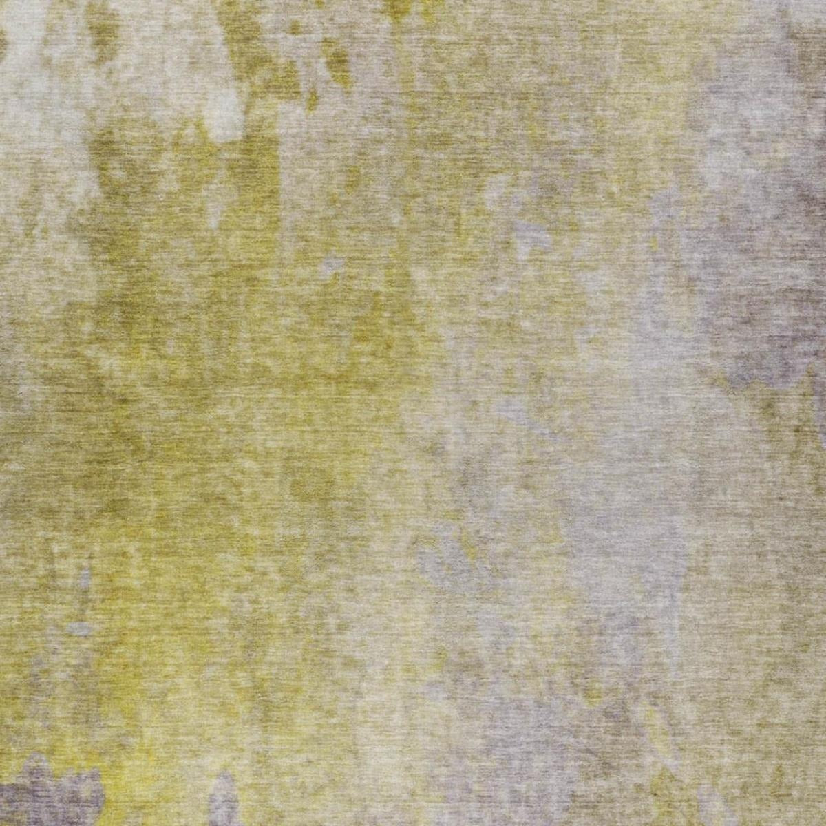 10' X 14' Gold And Beige Abstract Shag Washable Area Rug With UV Protection - Home & Garden