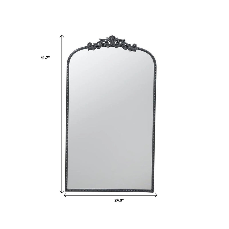 42" Black Arch Iron Framed Accent Mirror Homeroots Bed & Bath