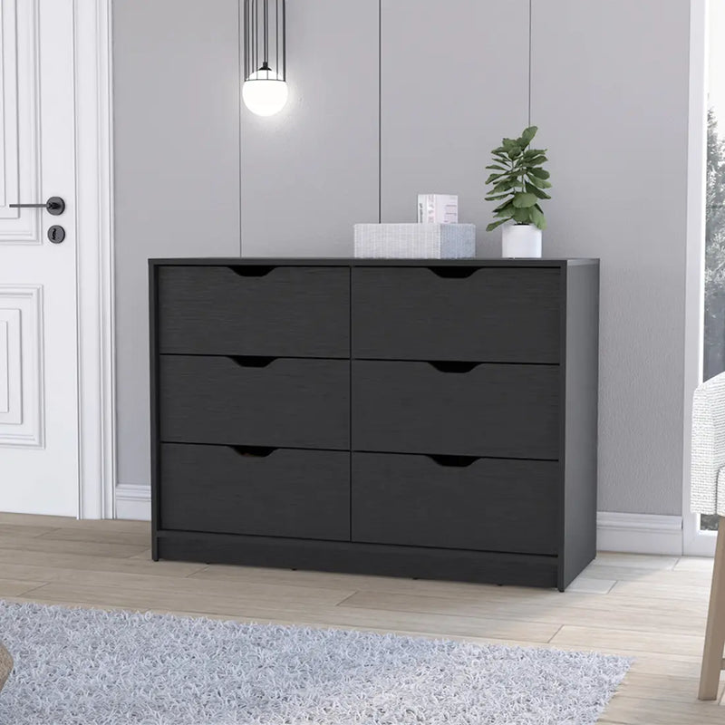 42" Black Four Drawer Dresser Homeroots Bed & Bath