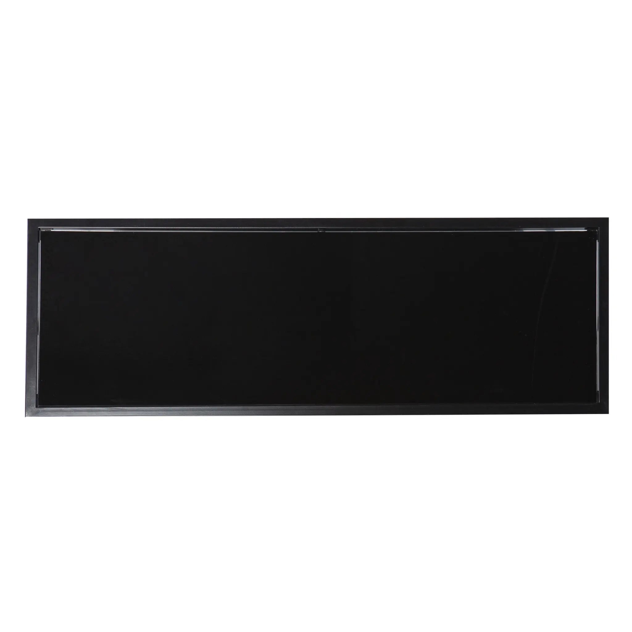 42" Black Glass and Metal A Frame Console Table With Shelf Homeroots Living Room