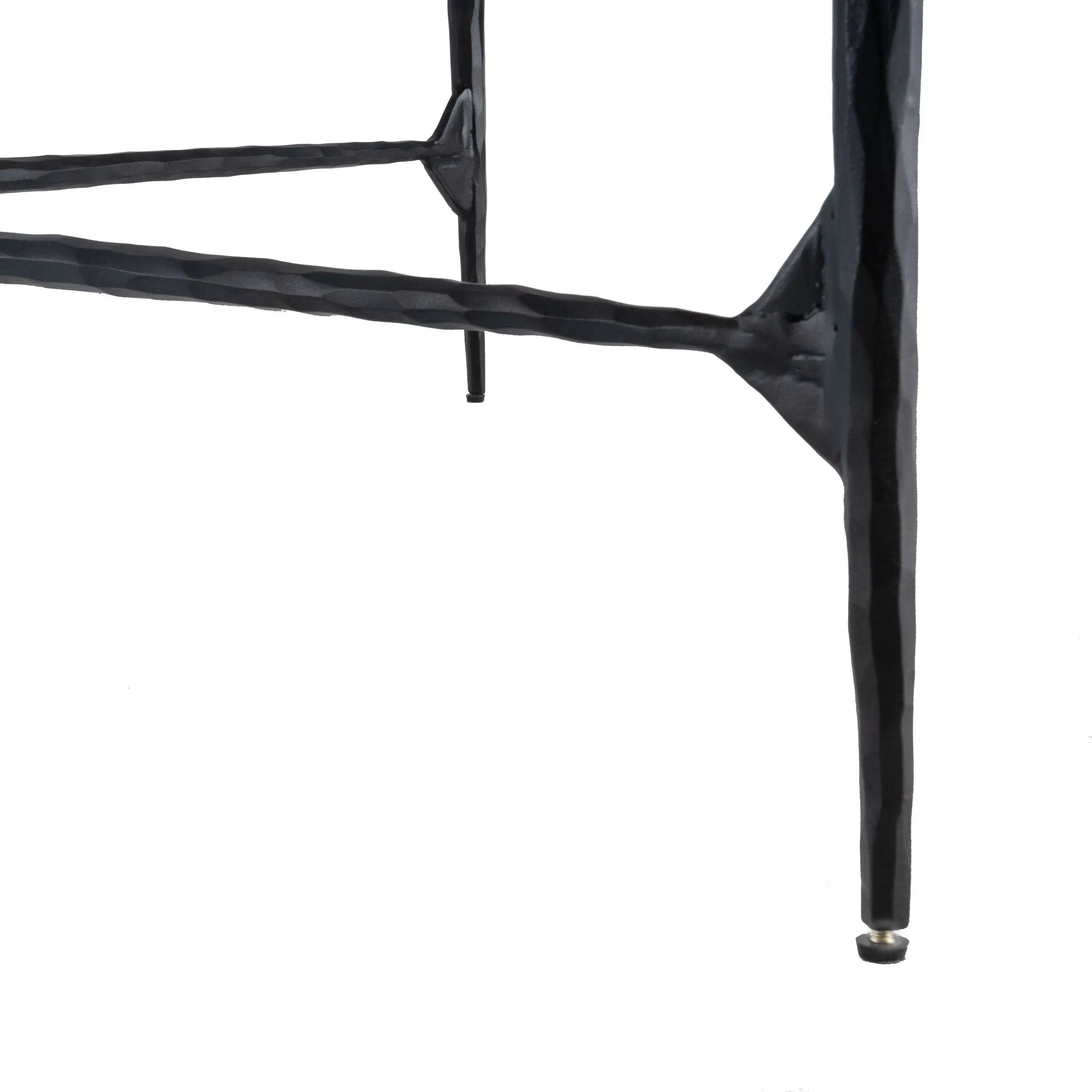 42" Black and White Genuine Marble And Iron Square Coffee Table Homeroots Living Room