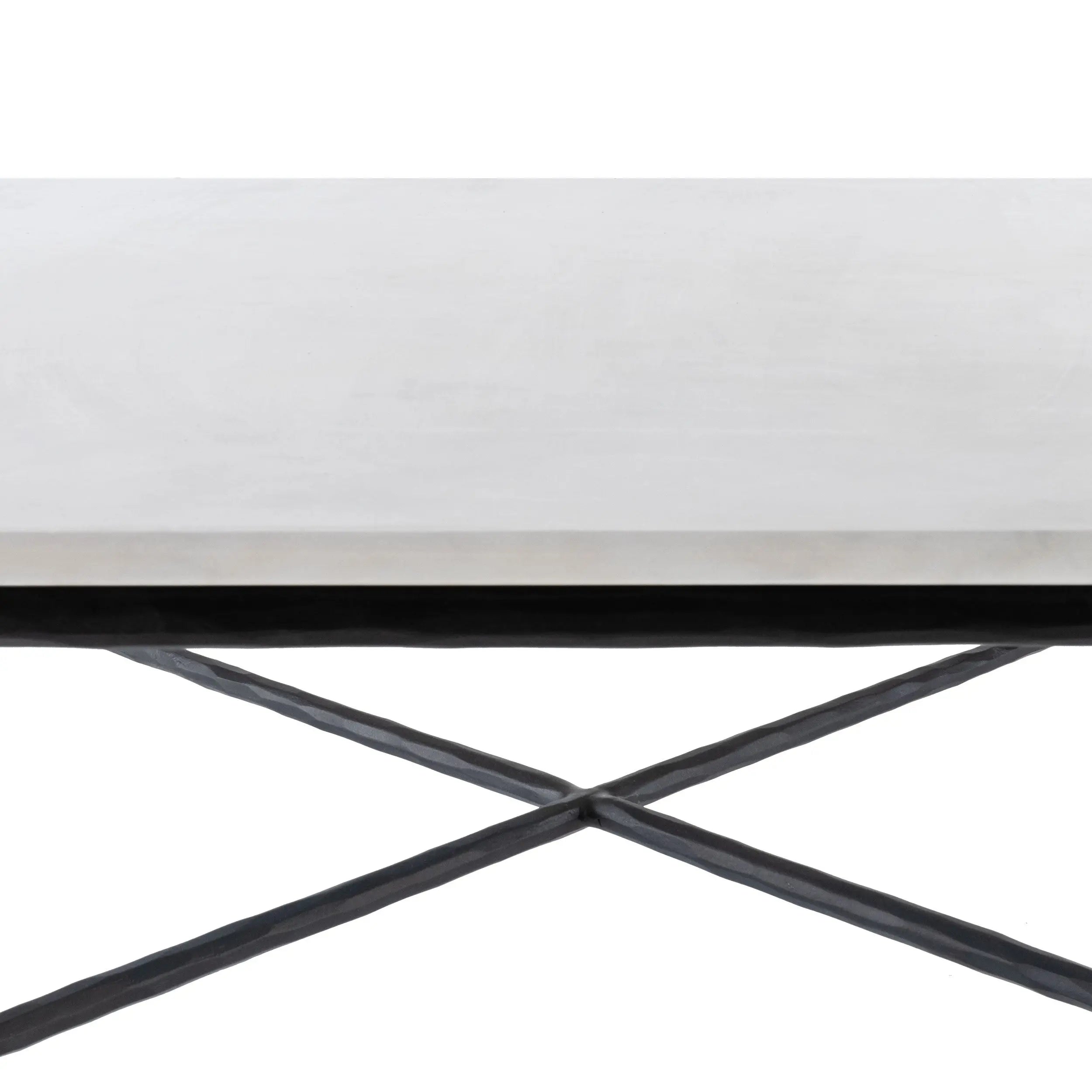 42" Black and White Genuine Marble And Iron Square Coffee Table Homeroots Living Room