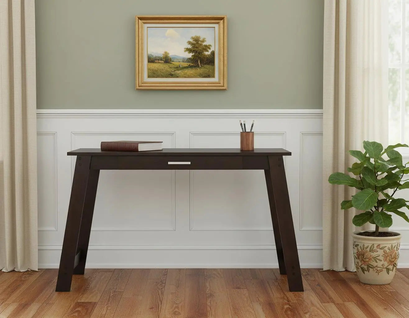 42" Brown Computer Desk Homeroots Office