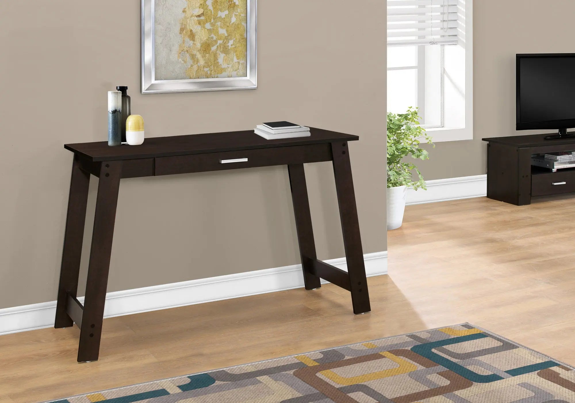 42" Brown Computer Desk Homeroots Office